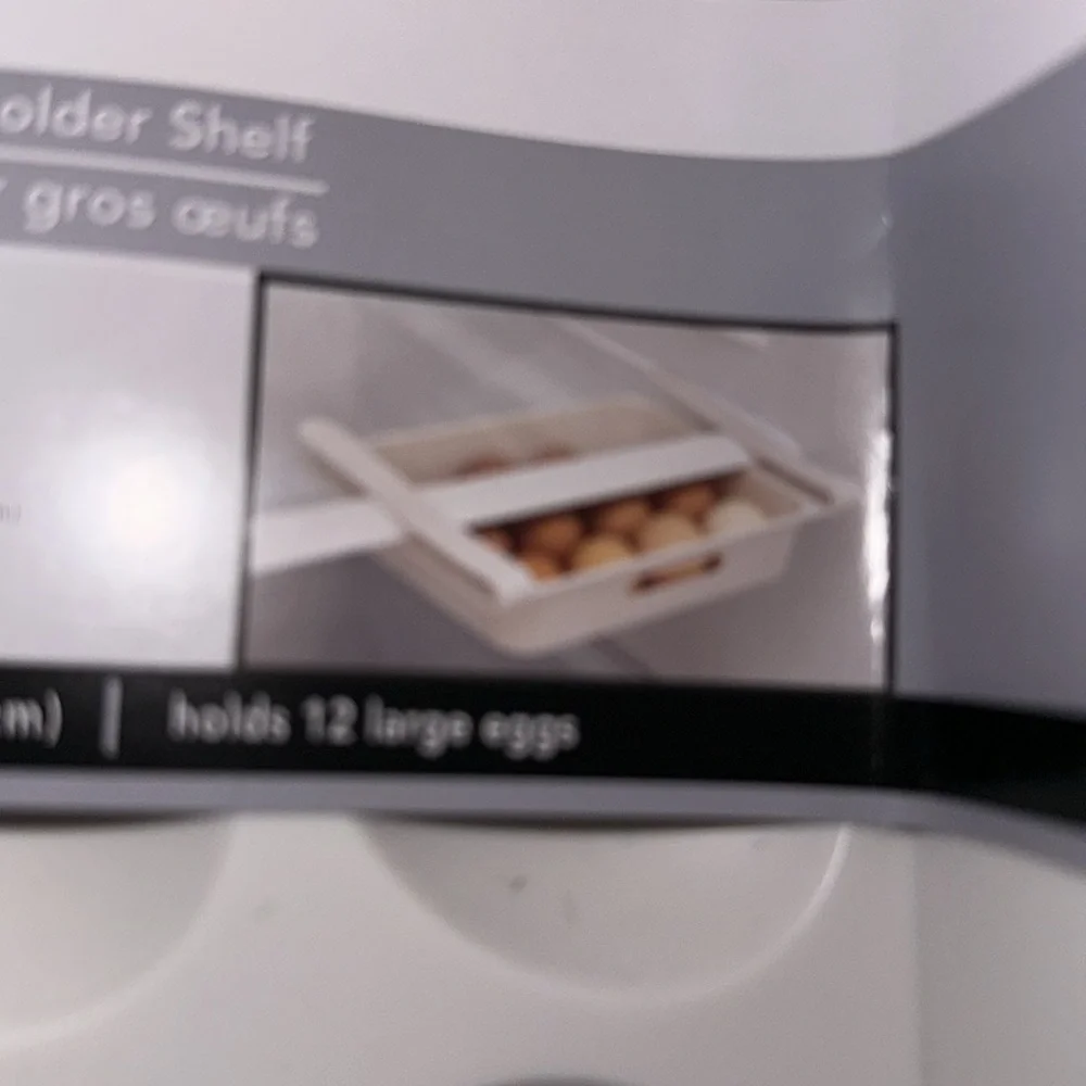 Set of 2/ new Essentials White Egg Holder Shelf G8